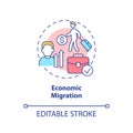 Economic migration concept icon