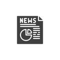 Economic News publication vector icon