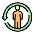 Economic population icon vector flat