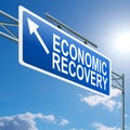 Economic recovery sign. Royalty Free Stock Photo