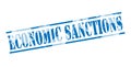 Economic sanctions blue stamp