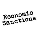 ECONOMIC SANCTIONS stamp on white
