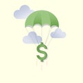 Economic Support Parachute Royalty Free Stock Photo