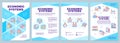 Economic system guideline blue brochure template