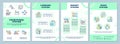 Economic system types green brochure template