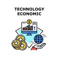 Economic Technology Vector Concept Color Illustration