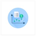 Economic upturn flat icon Royalty Free Stock Photo