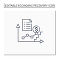 Economic upturn line icon Royalty Free Stock Photo