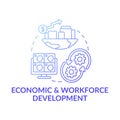 Economic and workforce development dark blue concept icon Royalty Free Stock Photo