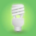 Economical fluorescent light bulb. Save energy lamp. Royalty Free Stock Photo