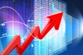 Economical Stock market graph Royalty Free Stock Photo