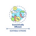 Economically efficient concept icon