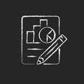 Economics chalk white icon on dark background