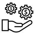 Economics, financial development . Vector icon which can easily modify or edit