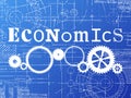 Economics Blueprint Tech Drawing