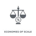 Economies of scale icon from Economies of scale collection. Royalty Free Stock Photo