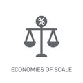 Economies of scale icon. Trendy Economies of scale logo concept Royalty Free Stock Photo