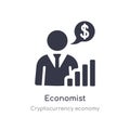 economist icon. isolated economist icon vector illustration from cryptocurrency economy collection. editable sing symbol can be Royalty Free Stock Photo