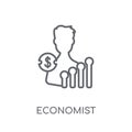 Economist linear icon. Modern outline Economist logo concept on