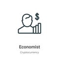 Economist outline vector icon. Thin line black economist icon, flat vector simple element illustration from editable