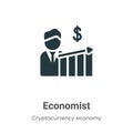 Economist vector icon on white background. Flat vector economist icon symbol sign from modern cryptocurrency economy and finance