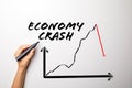 Economy Crash. Global Crisis, Bankruptcy, Despair and Unemployment Concept