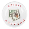 Economy crisis of dollar currency concept photo Royalty Free Stock Photo