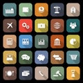 Economy flat icons with long shadow