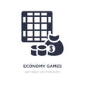 economy games icon on white background. Simple element illustration from Business concept