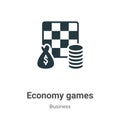 Economy games vector icon on white background. Flat vector economy games icon symbol sign from modern business collection for