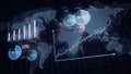 Economy, global business and finance 3d chart illustration Royalty Free Stock Photo