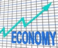 Economy Graph Chart Shows Increase Economic Royalty Free Stock Photo