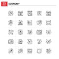 25 Economy icon set. vector background