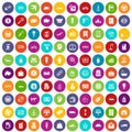 100 economy icons set color