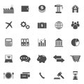 Economy icons on white background