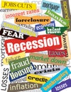 Economy & Recession Montage Royalty Free Stock Photo