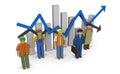 Working people Employment statistics Labor force 3D illustration