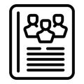 Economy teamwork icon outline vector. Code choice