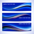 Abstract header blue wave design Royalty Free Stock Photo