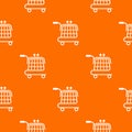 Economy trolley pattern vector orange Royalty Free Stock Photo
