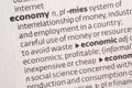 Economy word in dictionary, definition search for education Royalty Free Stock Photo