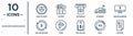 economyandfinance linear icon set. includes thin line peer to peer, withdraw, online banking, peso, real, invoice, dollar reload