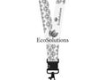 Ecosolutions lanyard isolated on white background Royalty Free Stock Photo