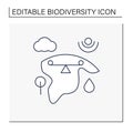 Ecosystem balance line icon