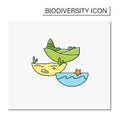 Ecosystem diversity color icon