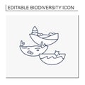 Ecosystem diversity line icon