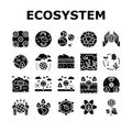 Ecosystem Environment Collection Icons Set Vector