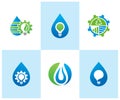 Ecotech and reduce waste for environment logo icon design