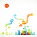 Ecotown - creative illustration