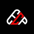 ECP letter logo creative design with vector graphic, ECP go in round triangle shape Royalty Free Stock Photo